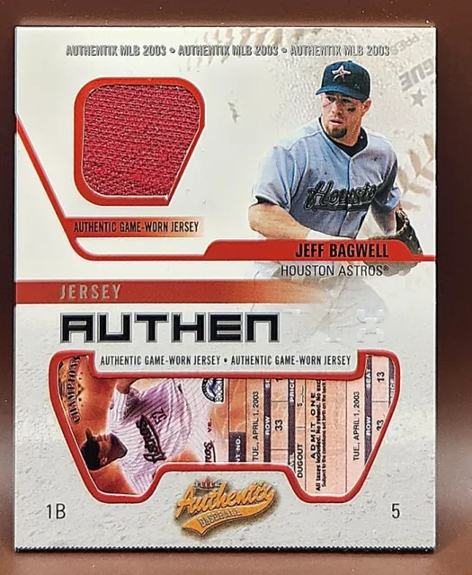 2003 Fleer Authentix Game Jersey Authentix #JA-JB Jeff Bagwell