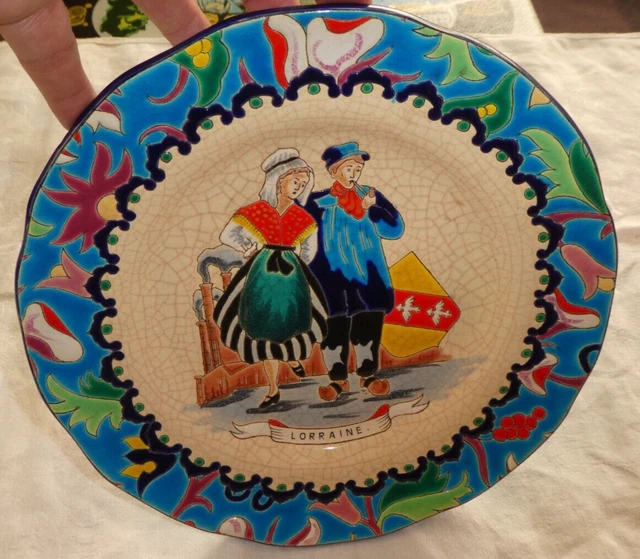 ASSIETTE EMAUX DE Longwy Faïencerie St-Jean de l'aigle n° 31 médaille d