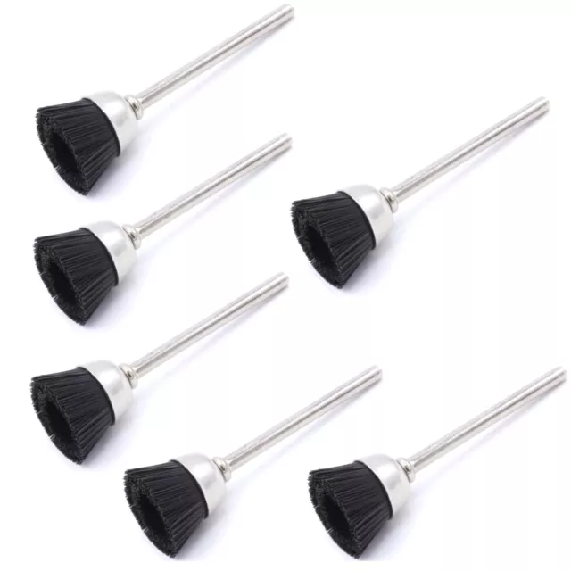 6x Topf-Bürsten Nylon Büste Ø 15mm für Dremel Proxxon Mini Schleifer Zubehör /D2