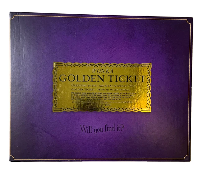 THE GOLDEN TICKET Family Board Game Willy Wonka and the Chocolate