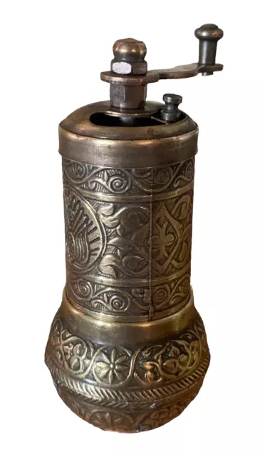 Brass Acar Spice Grinder Pepper Mill Turkish made ISO 9001