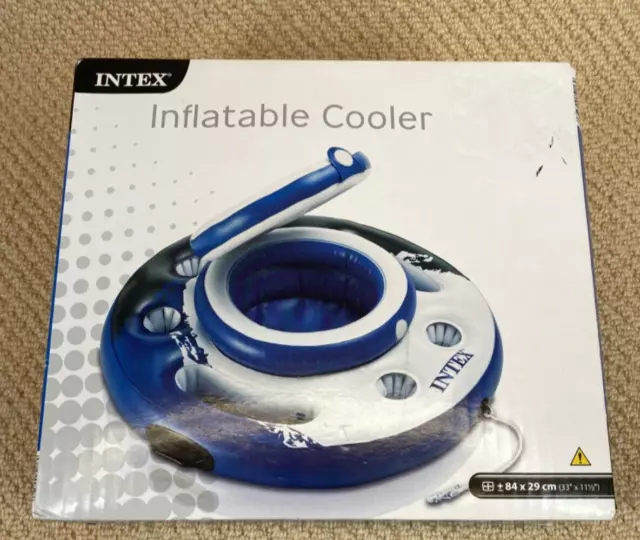 Intex Inflatable Mega Cooler Floating Drinks Chiller for Hot Tub, Pool or Lake