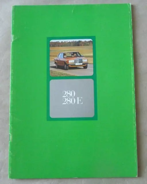 1976 MERCEDES 280E 280 Catalogue 38p Brochure Prospekt Folder Dépliant French