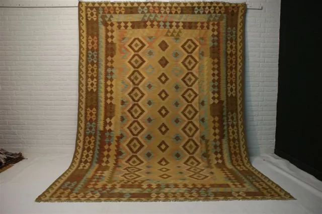 nr 57 Hochwertige Afghanische Kilim Kelim Handgewebter Teppich ca 290 x 202 neu