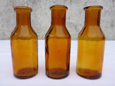 5 x alte braune Medizin Glas Apotheke Apotheker Flasche 20 ml ca. 7,5 cm braun 5