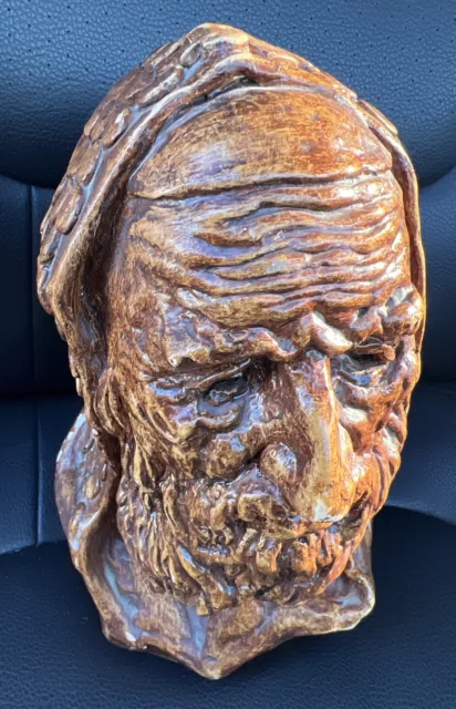 Solid Cast Rabbi Head Bust