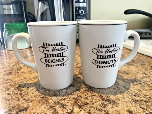 2 Tim Hortons Coffee Tea Mugs Retro in Restaurant small Ceramic Genuine Steelite