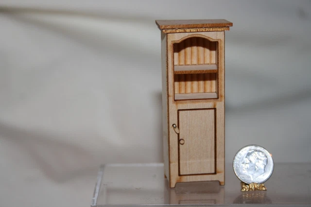 Miniature Dollhouse HALF Scale Unfinished Wood Cupboard Artisan 1:24