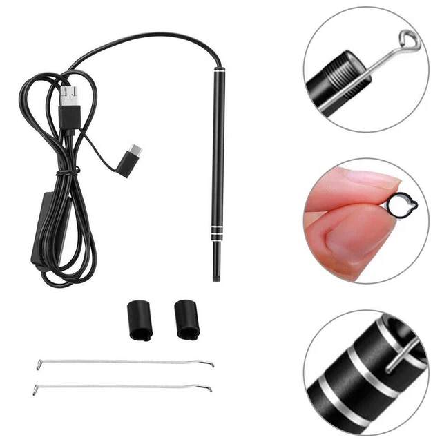 Kit de eliminación de cera para oídos 3 en 1 limpiador de oídos visual multifuncional para cámara de oídos
