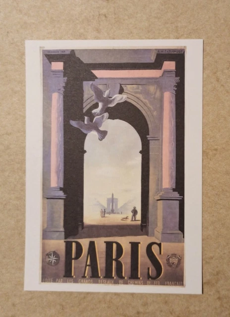 carte postale Paris affiche Cassandre
