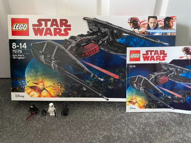 LEGO Star Wars: Kylo Ren's TIE Fighter (75179) With Box, Instructions And Figs