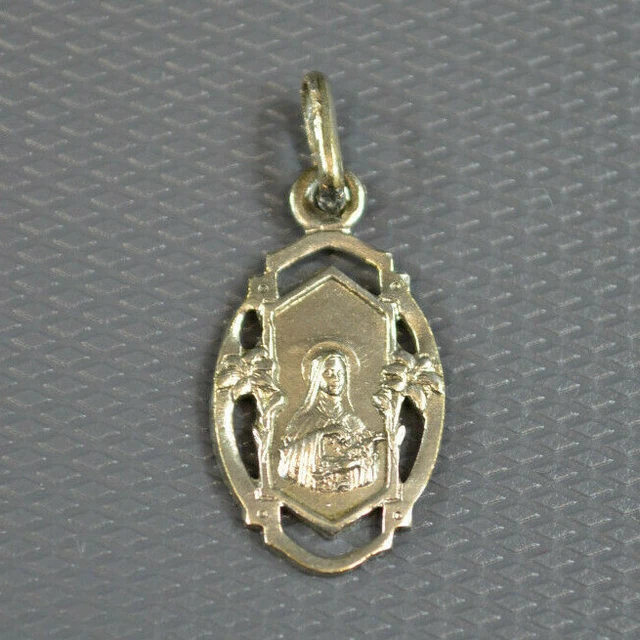 Pendentif personnalisé enfant argent médaille 15 mm gravée et coquillage cauri 10 mm