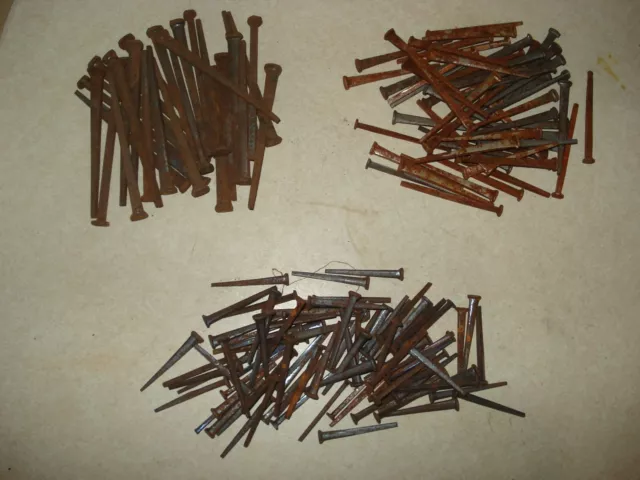 180 Vintage Square Cut  3"  2" & 1-1/2" Inch Straight Nails Rustic