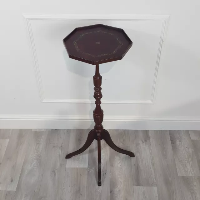 Wine Table With Leather Inset Panel - F191 3