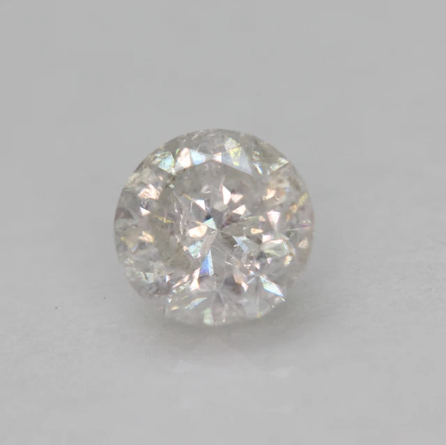 Certified 0.74 Carat F SI2 Round Brilliant Enhanced Natural Loose Diamond 5.64mm