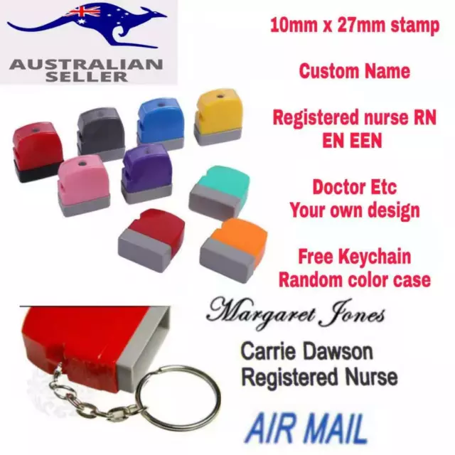 Custom Name signature Flash Stamp self inking Registered Nurse RN EN EEN Doctor