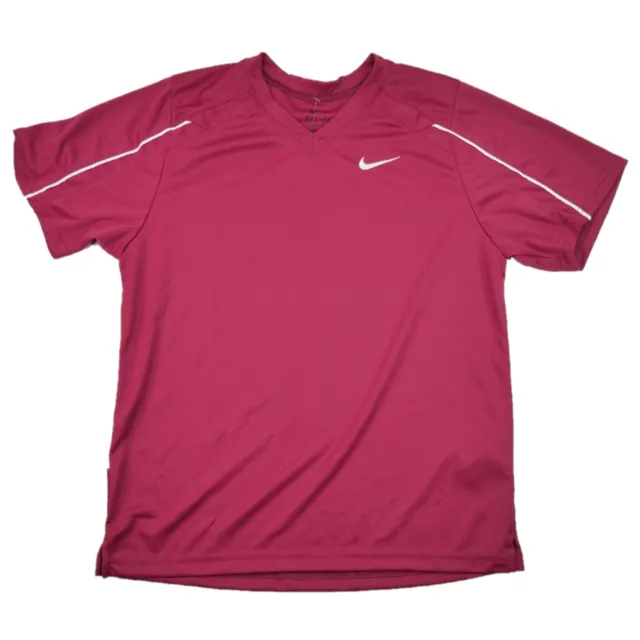 Nike Lacrosse Dri-Fit Performance Breathable Boy's Size XL Shirt Maroon/Red NWT
