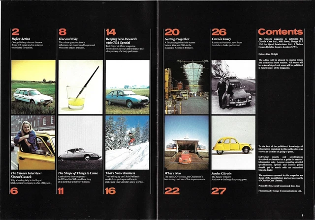 CITROEN MAGAZINE NO7 October 1981 UK Market Brochure CX DS SM GSA 2CV