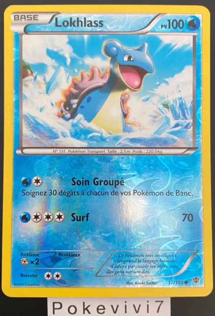 Carte Pokemon LOKHLASS 17/101 REVERSE Noir et Blanc N&B FR OCCASION