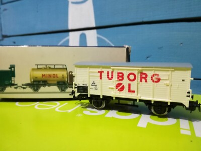 Orig. Carlsberg Scala H0 DEKAS 872141 Chiuso Carri di Vagone Birra Carlsberg Nuovo Conf 