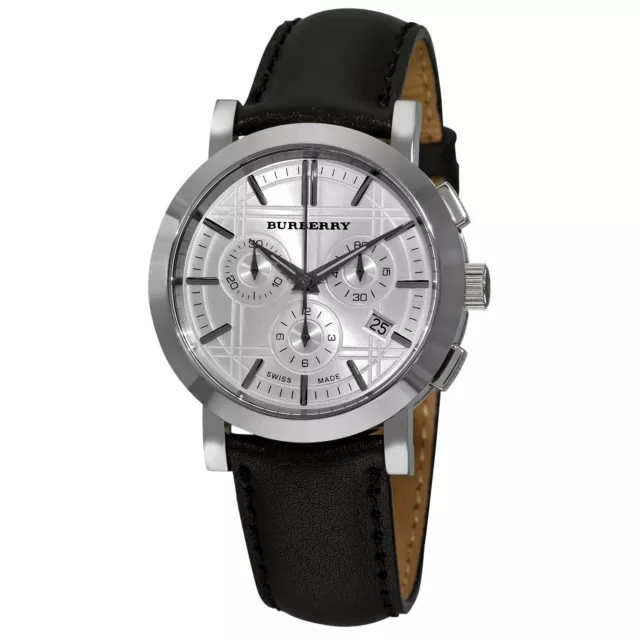 Burberry BU1361 Men's Heritage Chronograph Leather