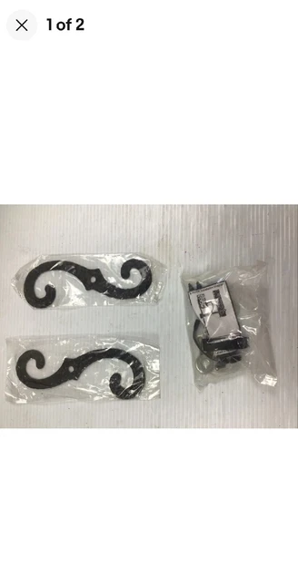 Delaney Black Iron Hardware 489300 Exterior Shutter “S”  Hooks Black 1 pr 2 “S”