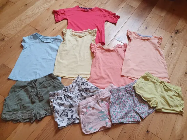 Girl 3-4 Big Bundle Mix & Match Shorts T-Shirt Tops Bundle NEXT H&M TU Colourful