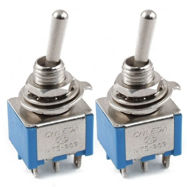 2X AC 3A/250V 6A/125V 6 Pin DPDT On/On 2 Position  Toggle Switch  R6R9