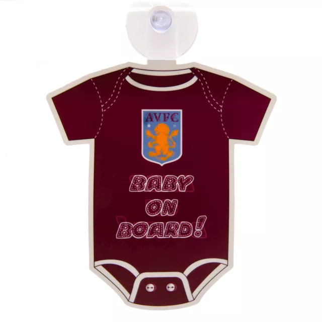 Aston Villa FC Kit Baby On Board Child Sign For Car Accessories Window Xmas Gift