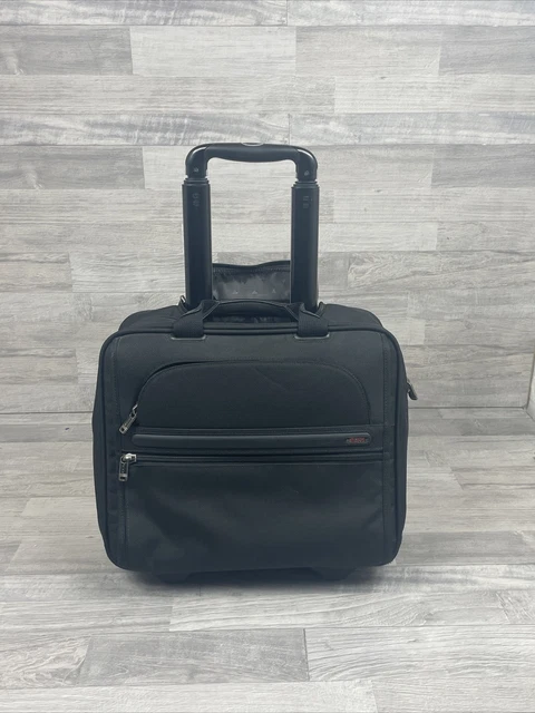 Tumi Wheeled Compact Computer Brief Black Ballistic Nylon Luggage Bag 26102D4
