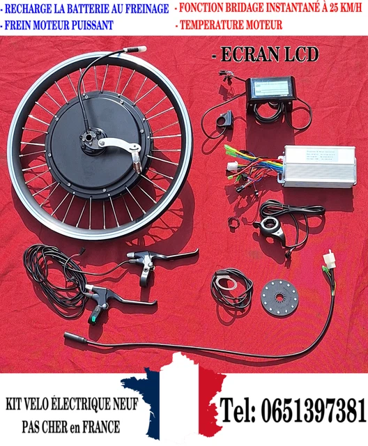 Kit Conversion Vélo Électrique 1000W 48V Roue 28 Pouces