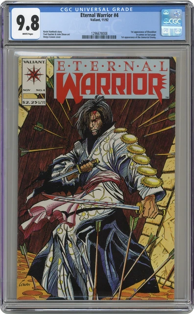 Eternal Warrior #4 CGC 9.8 1992 1296678008 1st app. Bloodshot (cameo)