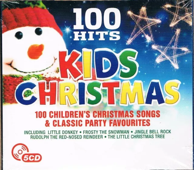 100 Hits-Kids Christmas New Digipack Edition 5 Cd New!