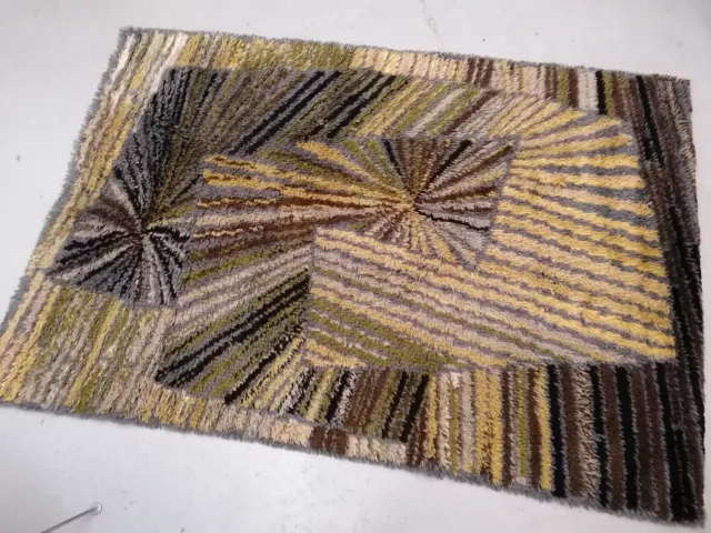 50er / 60er Jahre HOCHFLOR-TEPPICH ° VINTAGE RUG ° MID CENTURY MODERN ° RETRO