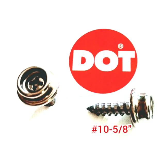 DOT Boat Canvas Stainless Steel SNAP STUD SCREW OVERSIZED #10 5/8"  PICK QTY