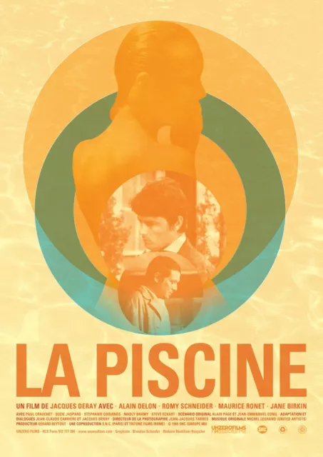 Affiche cinéma LA PISCINE (1969) de Jacques Deray - Édition 2011 - 84 x 59cm