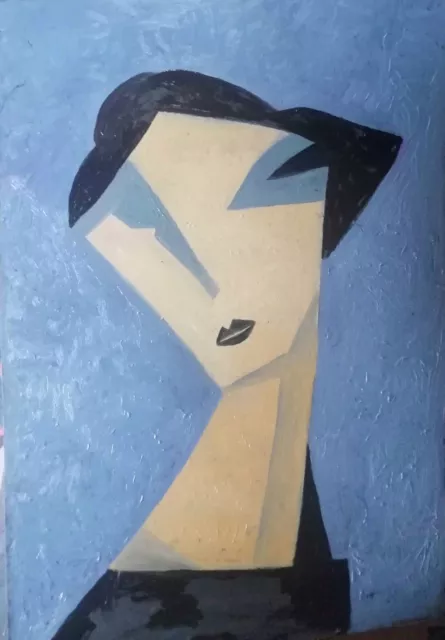 Minimalism. early 20th century avant-garde style Malevich Oil 14х19inch