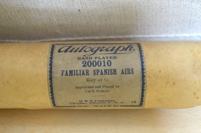 QRS Hand Played Piano Roll 20010 Familiar Spanish Airs By Lee S. Roberts Tempo80