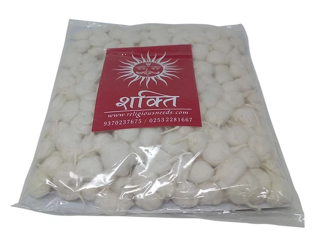Shakti Ful Wat Batti Weiß 100 % reine Baumwolle Für Pooja Diya Brennen Sie...