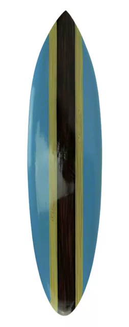 Scratch & Dent Striped Wooden Surfboard Wall Hanging 39 inch