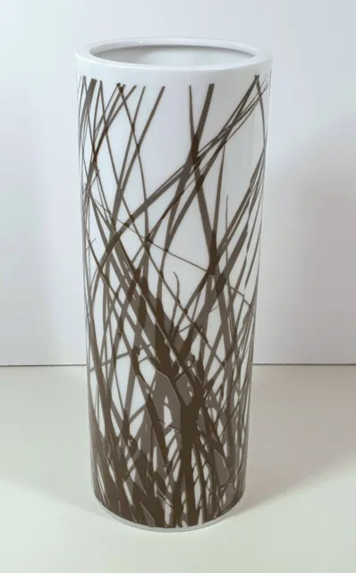 Vase Porzellan Arzberg - weiß mit Dekor - ca. 19cm hoch