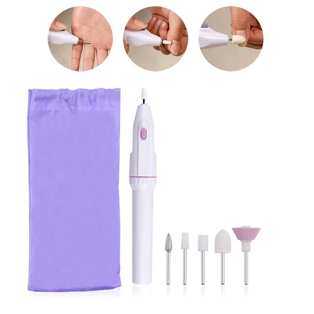 Práctico pulidor de uñas eléctrico talla 16 afilados 9 cm/6 taladrado