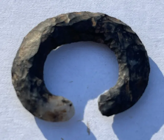 Potawatomi, Native American Indian Stone Nose Ring Artifact. EXTREMELY RARE !!! 2
