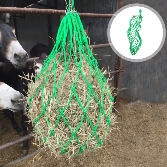 Horse Straw Net Bag Feeder Feeding Supplies Food Mesh Bags Storage