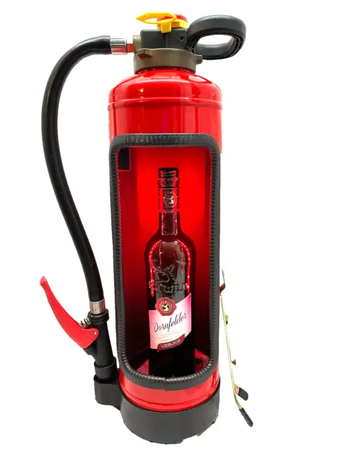 Feuerlöscher Flaschenhalter Feuerwehr Minibar Bar  Feuerwehrgeschenk SKA6rot LED