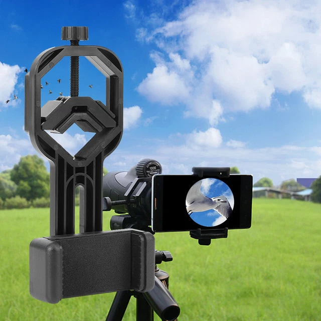 Plastic Black Mobile Phone Bracket For Binoculars Monoculars Astronomical SS5