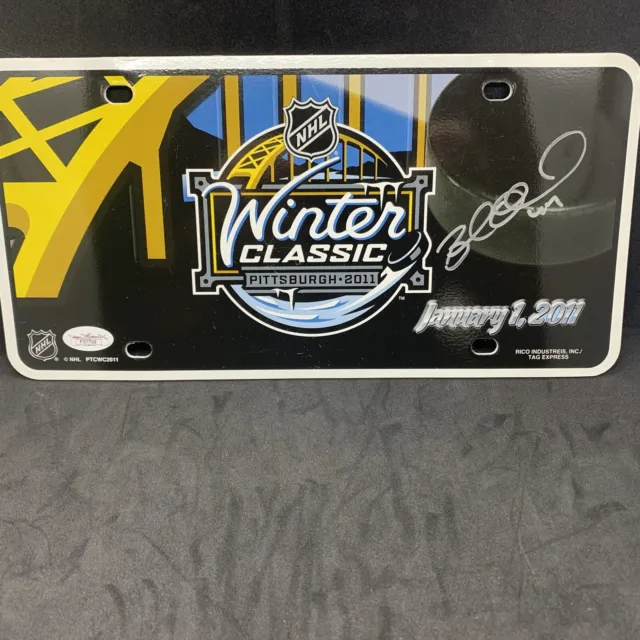 BROOKS ORPIK SIGNED Pittsburgh PENGUINS PLATE. JSA Certification