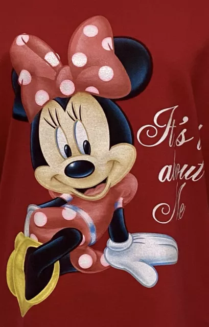 Disney womens tshirt size M red Minnie Mouse top short sleeve shirt gorgeous