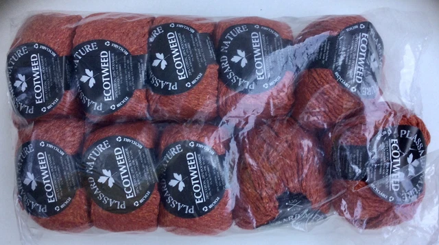Lot De 10 Pelotes Laine Acrylique Tweed Noir/marron 100gr - France, Pour Tricot/crochet
