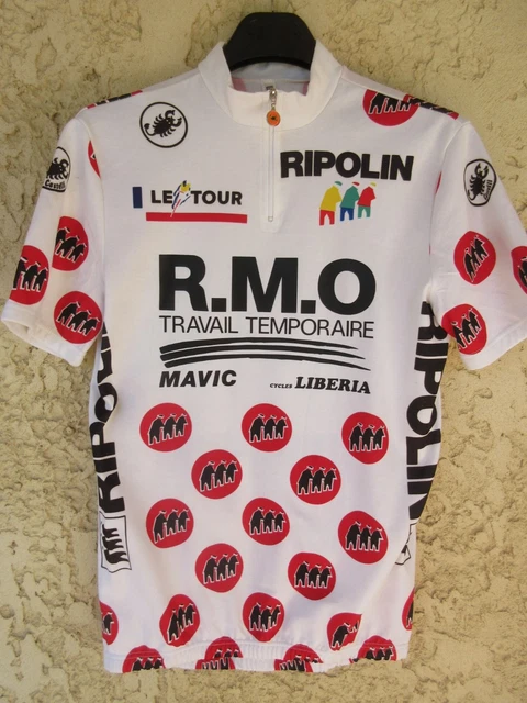 MAILLOT À POIS cycliste TOUR DE FRANCE CLAVEYROLAT vintage